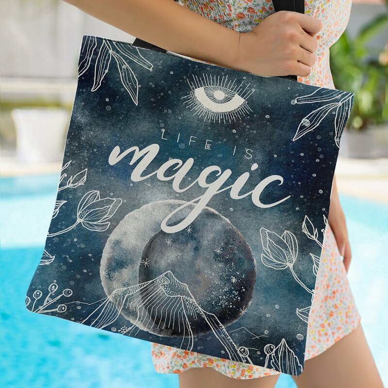 

Galaxy Graphic Shopper Bag, Multicolor