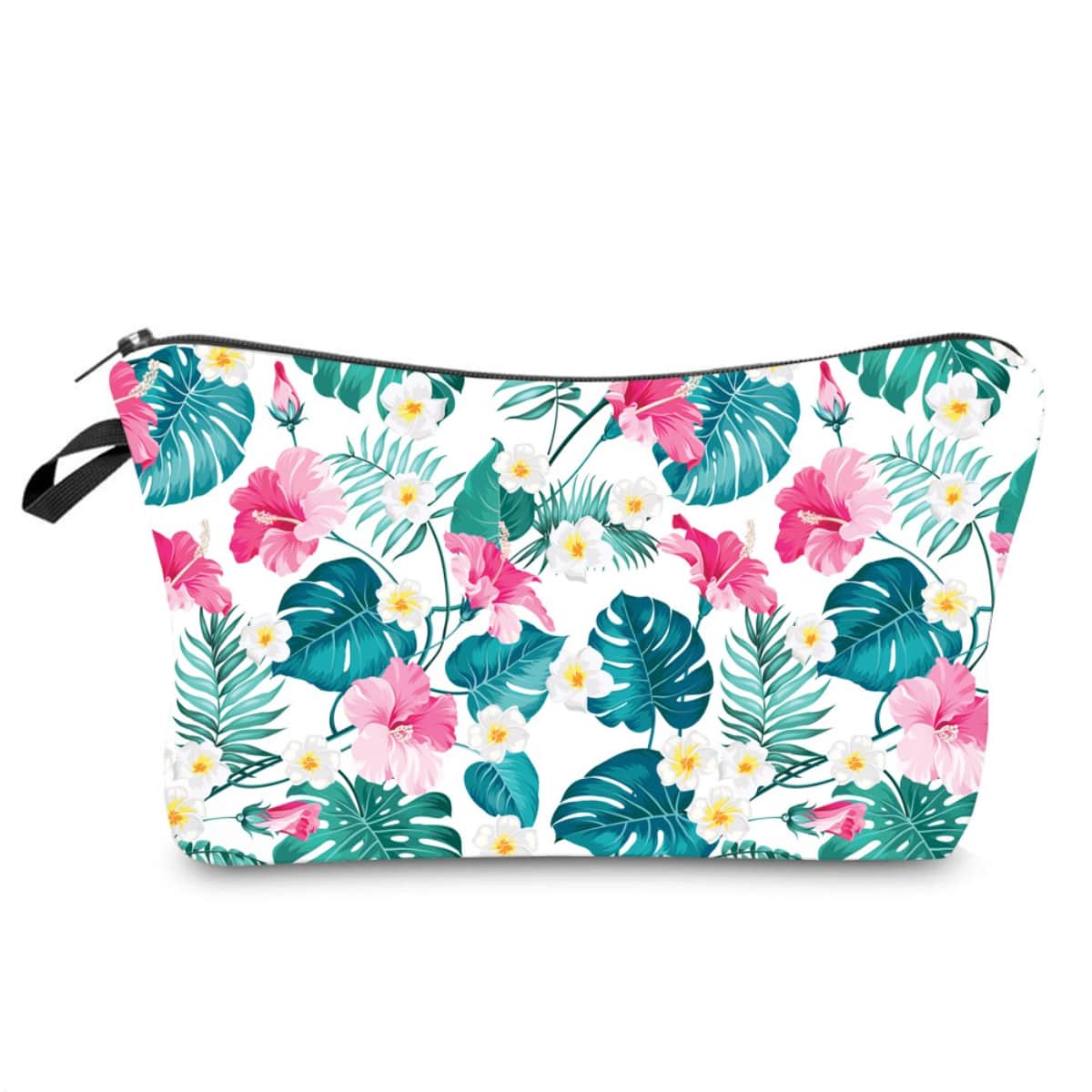 

Flower Painted Zipper Makeup Bag, Multicolor