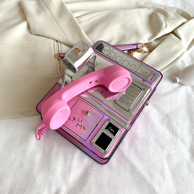 

Telephone Shaped Crossbody Bag, Multicolor