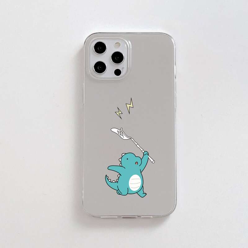 

Dinosaur Pattern Phone Case, Clear