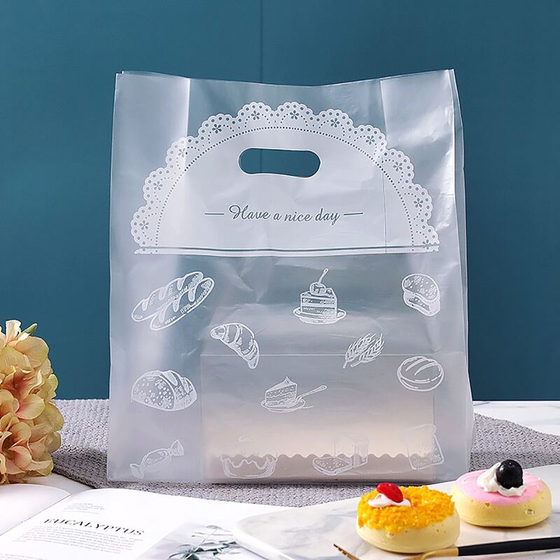 

10pcs Slogan Graphic Packaging Bag, Clear