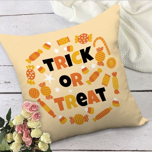 

Halloween Pumpkin Cushion Cover Without Filler, Multicolor