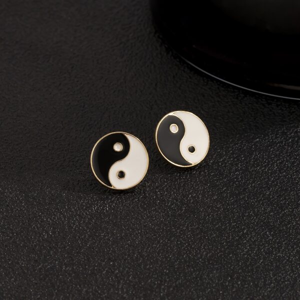 

Men Yin & Yang Stud Earrings, Gold