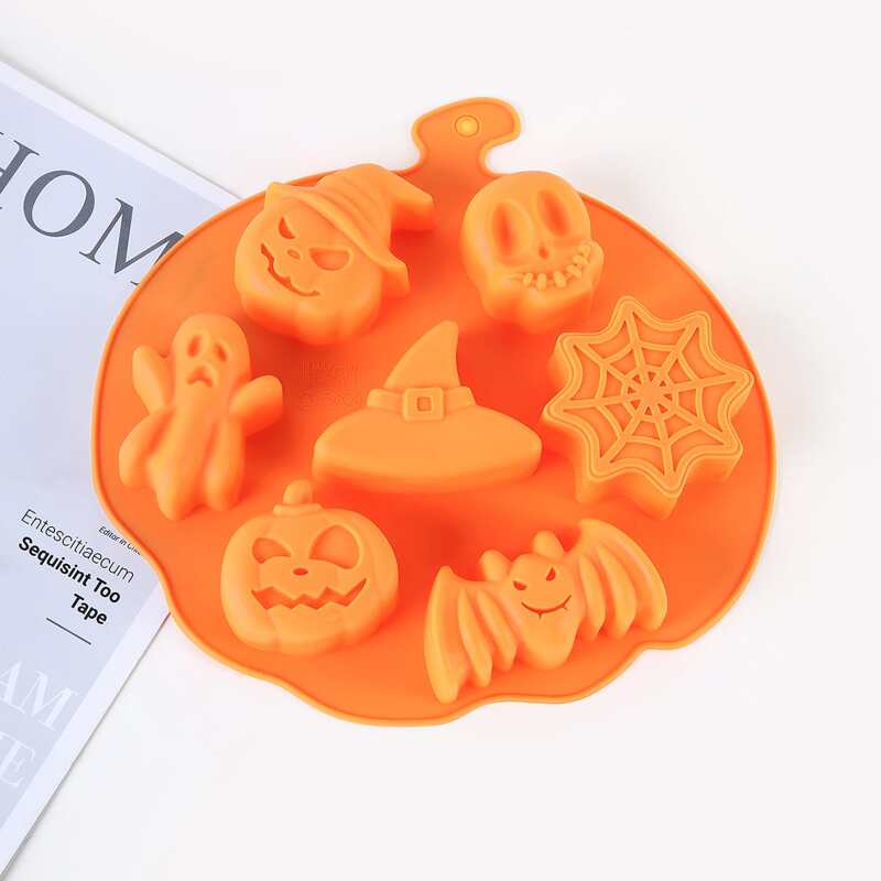 

1pc Halloween Pattern Silicone Mold, Orange