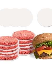 100入組雙面漢堡肉餅紙，適用於廚房油炸鍋/烤箱，烤盤墊紙，空氣炸鍋紙，炸鍋紙