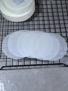 100入組雙面漢堡肉餅紙，適用於廚房油炸鍋/烤箱，烤盤墊紙，空氣炸鍋紙，炸鍋紙