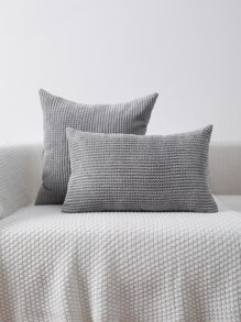 Miater 1入組素色靠墊套不附帶墊芯 - 灰色 - 查看 1