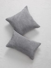 Miater 1入組素色靠墊套不附帶墊芯 - 灰色 - 查看 6