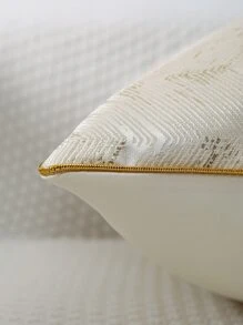 Miater 1入組鋸齒圖案靠墊套不附帶墊芯 - 米色 - 查看 3