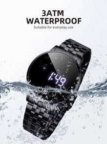 REWARD 1 件触摸屏数字显示男士电子手表 - 黑色 - 查看 7