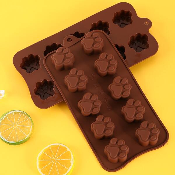

1pc Cat Paw Design Mold, Chocolate brown