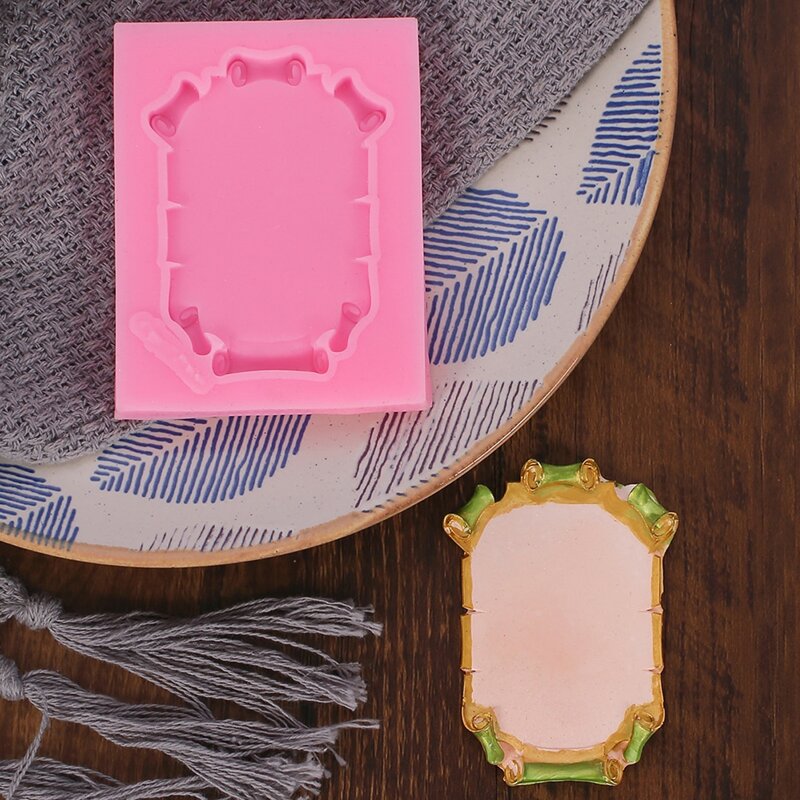 

1pc Mirror Design Silicone Mold, Pink