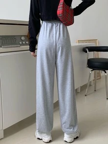 Heather Gray Drawstring Sweatpants - Light Grey - View 2