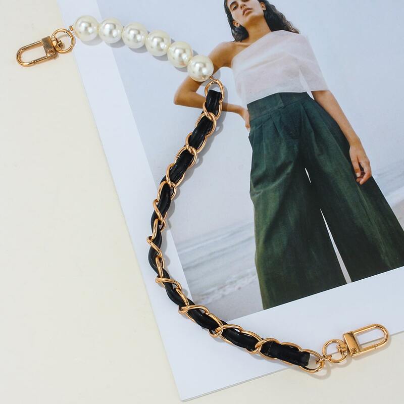 

Chain Design Bag Strap, Black