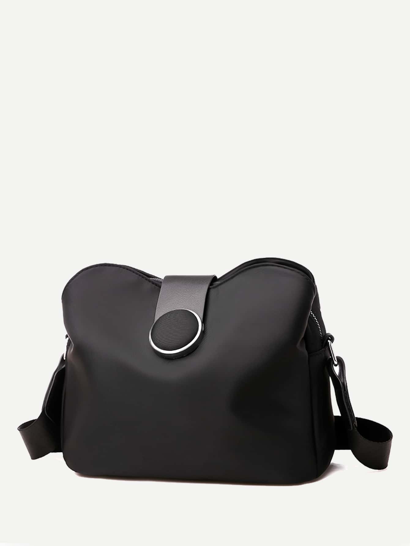 1pc Solid Color Waterproof Fabric Simple Crossbody Bag For Women