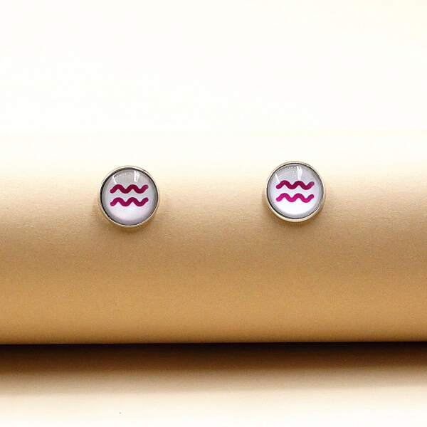 

Aquarius Decor Stud Earrings, Multicolor