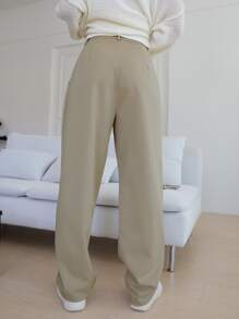 DAZY Quần Túi màu trơn Giải trí - Màu Khaki - Xem 5