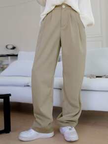 DAZY Quần Túi màu trơn Giải trí - Màu Khaki - Xem 9