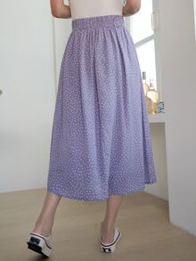 DAZY Polka Dot Longline Skirt