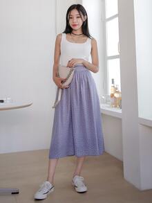 DAZY Polka Dot Longline Skirt