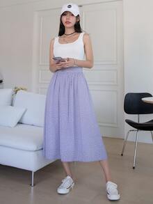 DAZY Polka Dot Longline Skirt