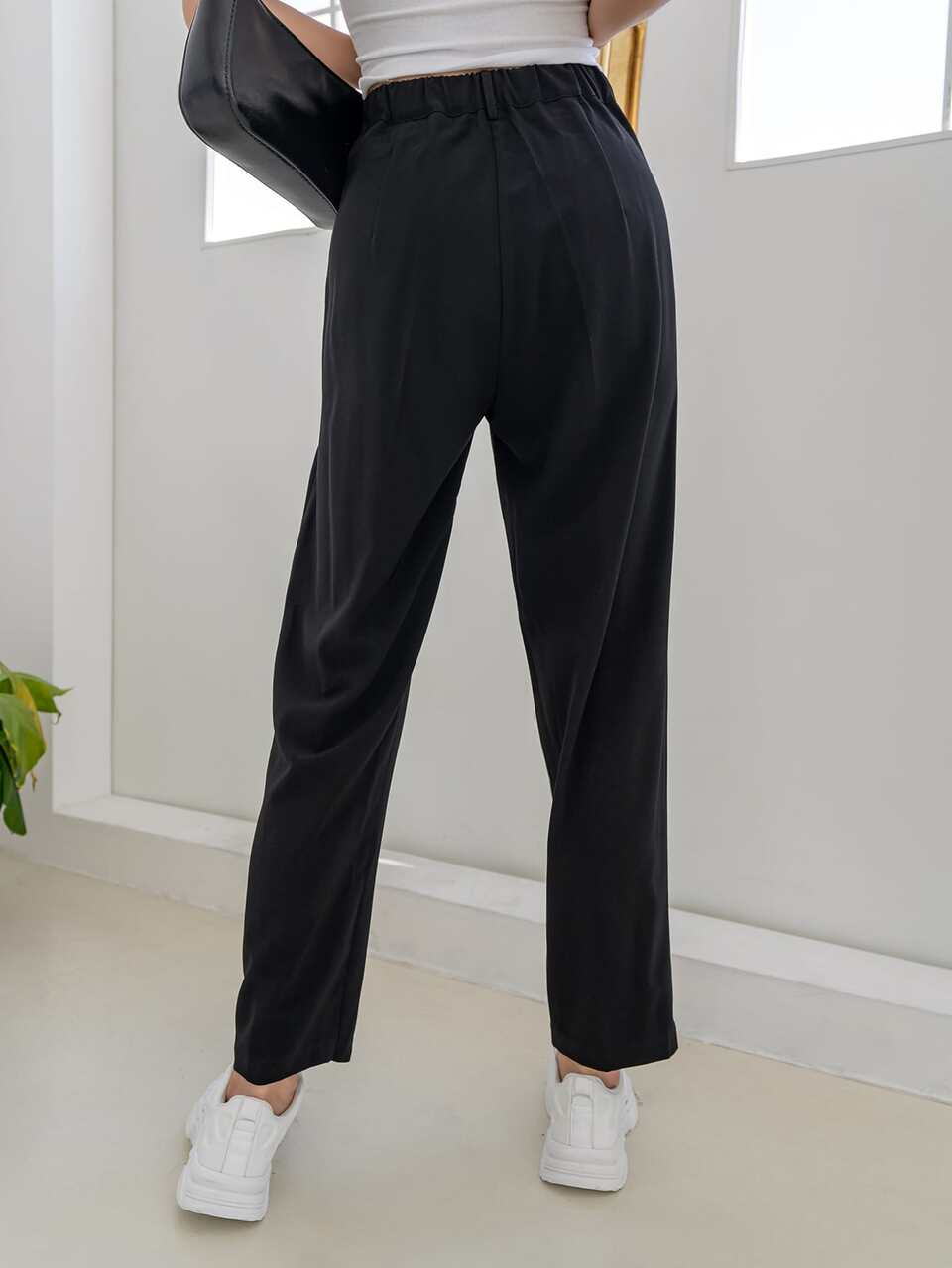 Slant Pocket Tailored Pants, Women Dress Pants Business Attire