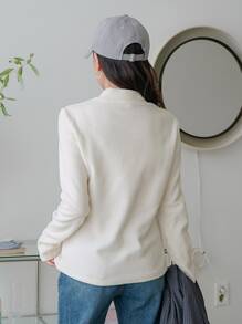 DAZY Áo thun cổ lông mùa đông - Màu be - Xem 8