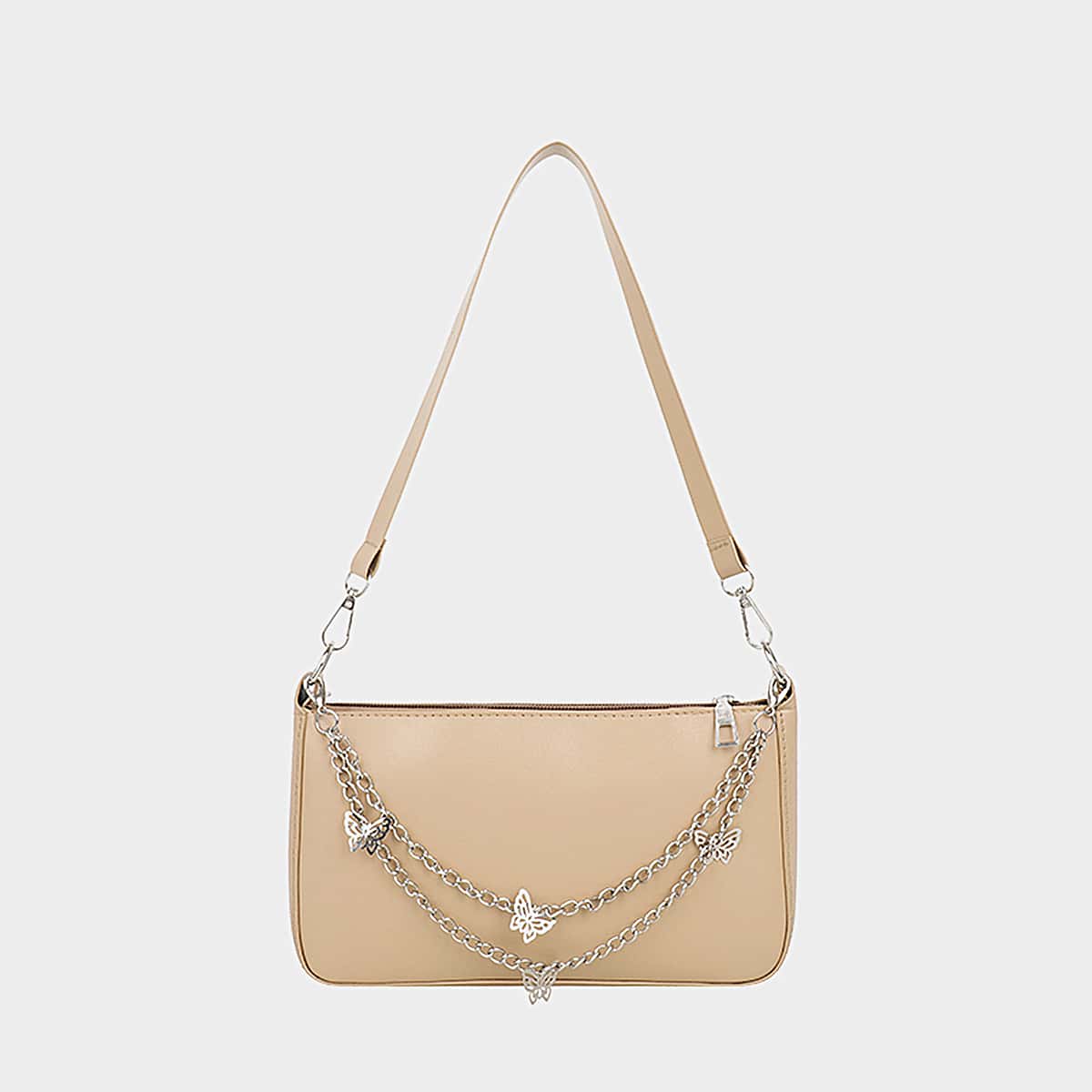 

Butterfly Chain Decor Shoulder Bag, Khaki