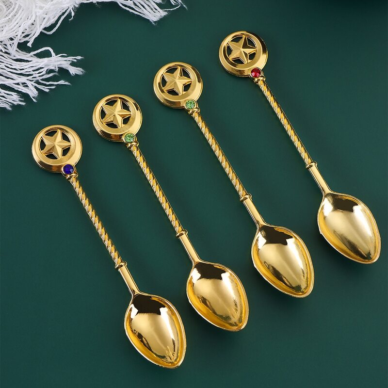 

4pcs Star Design Random Color Spoon, Gold