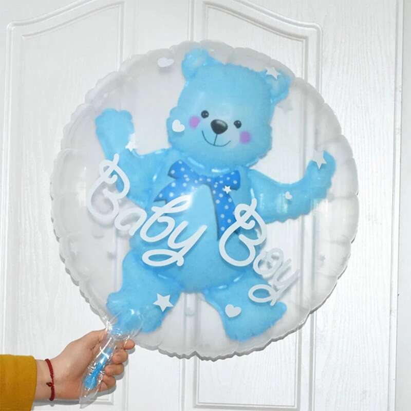 

1pc Bear Shaped Decoration Balloon, Blue