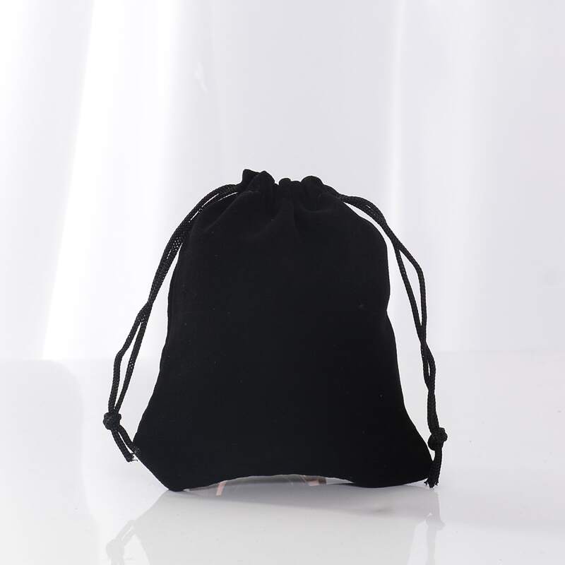 

10pcs Drawstring Jewelry Storage Bag, Black