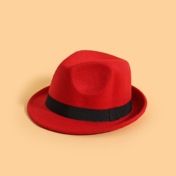 

Kids Simple Fedora Hat, Red