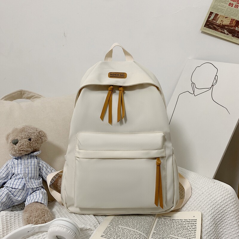 

Minimalist Pocket Front Backpack, Beige