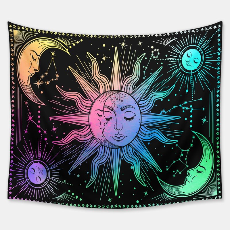 

Sun & Moon Print Tapestry, Multicolor