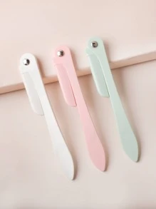 修眉剃須刀3把裝塑料拳擊盒折疊剃須刀女士修眉刀面部剃須刀折疊面部剃須刀男女適用 - 彩色 - 查看 6