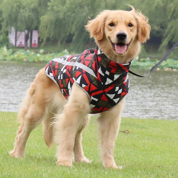 

Geometric Pattern Pet Jacket, Multicolor