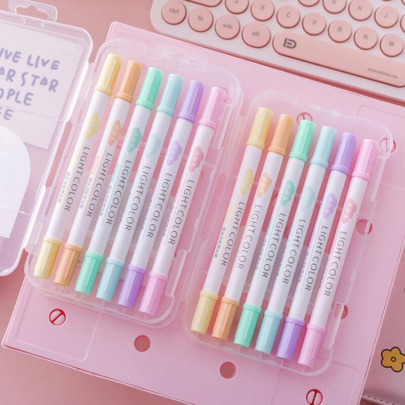 

6pcs Double Head Highlight Pen