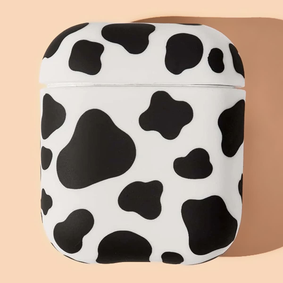 

Cow Pattern Case For Airpods, Black and white