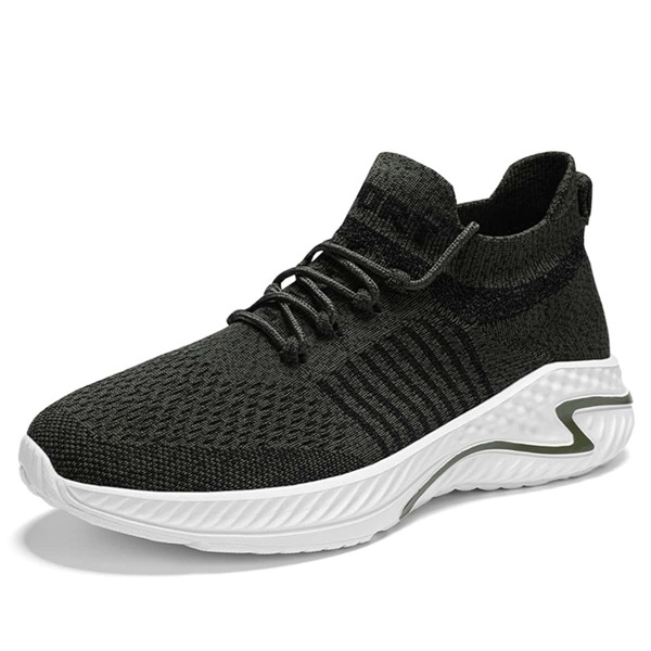 

Letter Graphic Lace-up Running Shoes, Army green