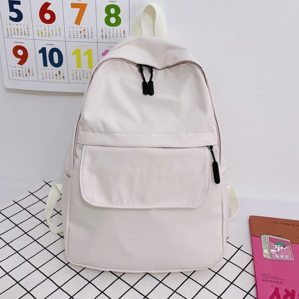 

Minimalist Multi-Compartment Backpack, White