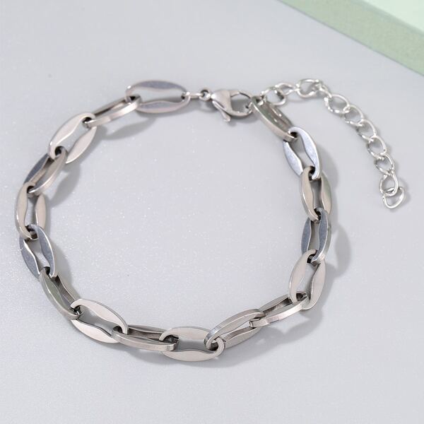 

Men Link Bracelet, Silver