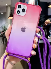 Ốp lưng điện thoại TPU chống rơi bốn góc thời trang có dây đeo chéo cho iPhone16 ProMax - Nhiều màu - Xem 2