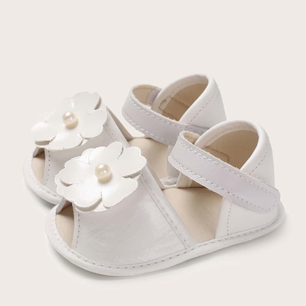 

Baby Floral Appliques Sandals, Black
