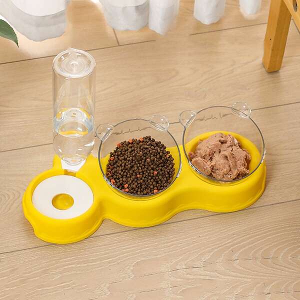 

1pc Multifunction Pet Waterer, Yellow