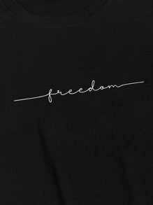 Manfinity Homme Men Letter Graphic Tee - Black - View 4