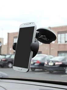 吸盤式手機車載支架 - 黑色 - 查看 1