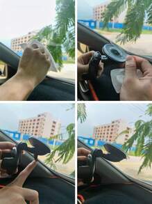 吸盤式手機車載支架 - 黑色 - 查看 7