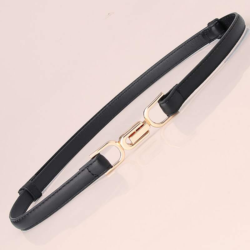 

1pc Simple Skinny Belt, Black