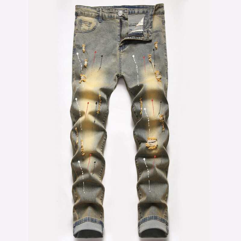 

Guys Washed Ripped Jeans, Multicolor