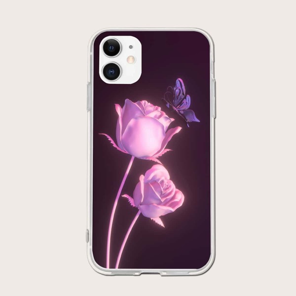 

Rose & Butterfly Phone Case, Multicolor